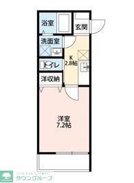 ESPRIDE(1K/2階)の間取り写真