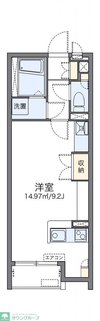 レオネクストハーモニー(ワンルーム/1階)の間取り写真