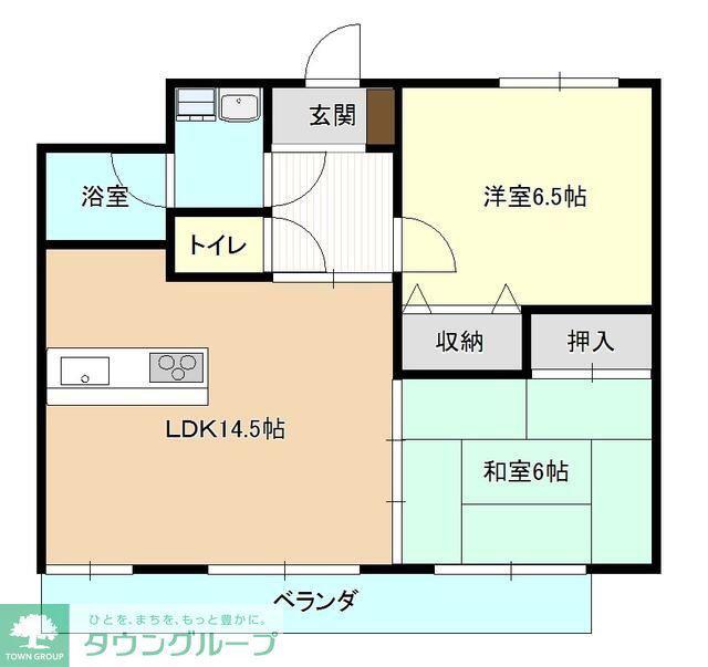 KODAヒルズ田園調布(2LDK/2階)の間取り写真