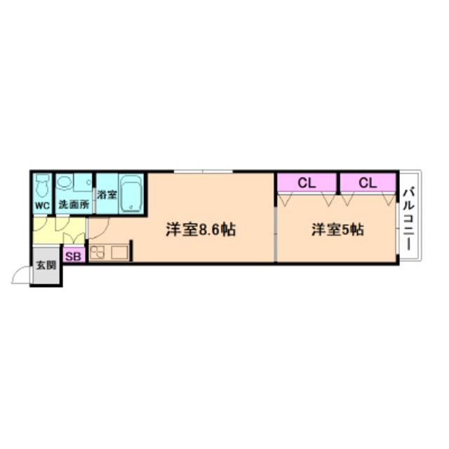 H-MAISON塚本(1LDK/1階)の間取り写真