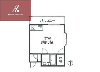 ハイム旭町(ワンルーム/2階)の間取り写真