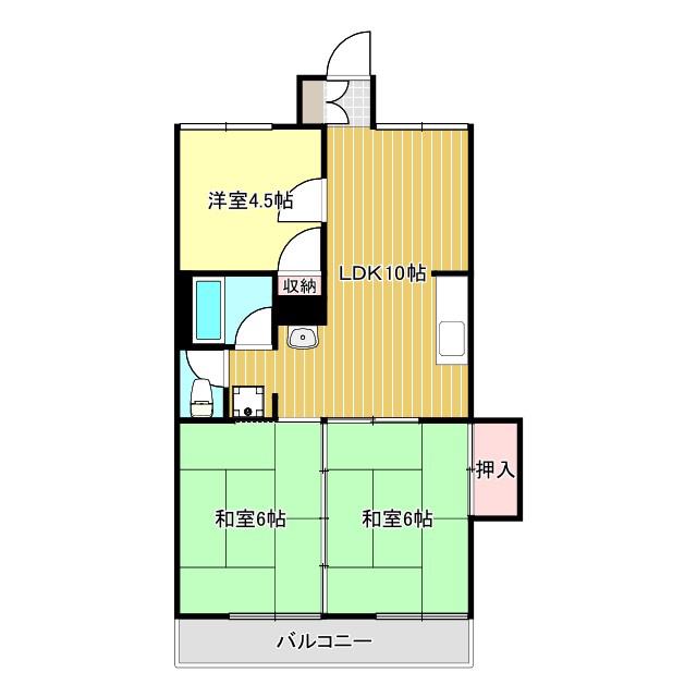 レジデンス三幸台(3LDK/3階)の間取り写真