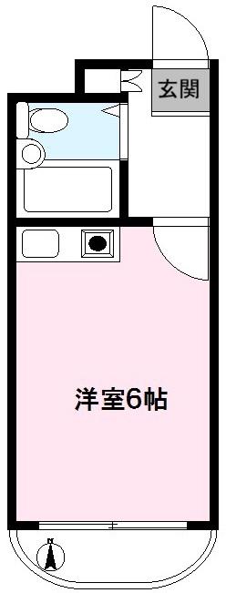 ウィンベル不動前第2(ワンルーム/5階)の間取り写真