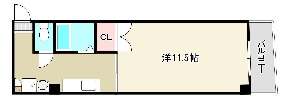 平安ハイツ(1K/2階)の間取り写真