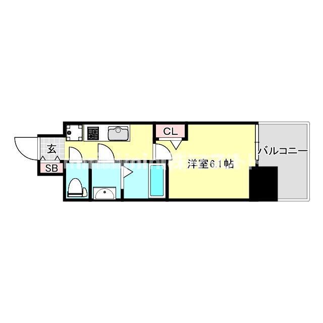 プレサンス大正フレンジ(1K/4階)の間取り写真