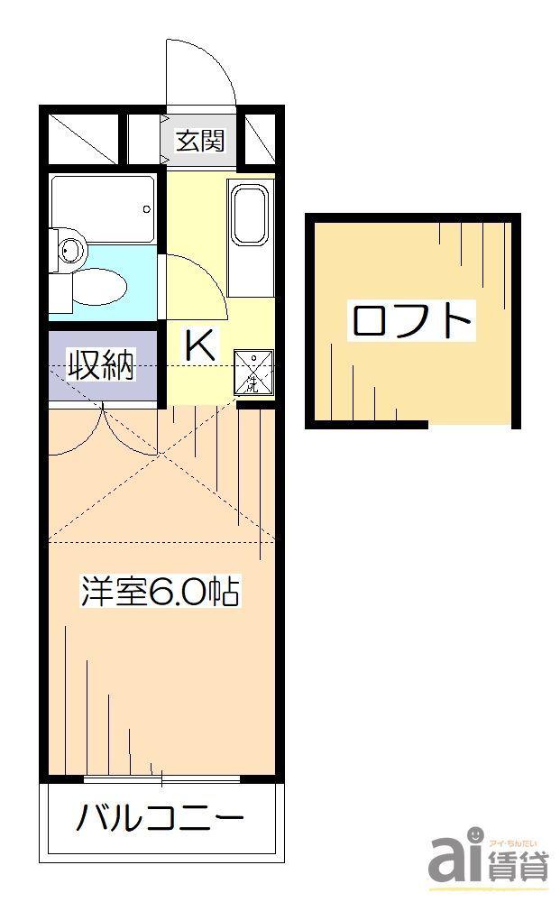 ヴィラアベニュー(1K/3階)の間取り写真