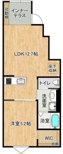 GROOM泗水A(1LDK/1階)の間取り写真