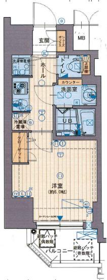 W-STYLE難波(1K/2階)の間取り写真