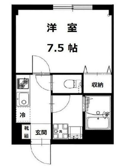BCASA北砂(1K/1階)の間取り写真