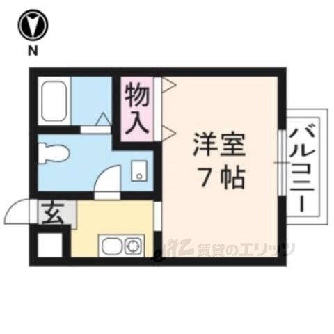 アルテハイム白梅町(1K/5階)の間取り写真