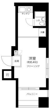 日神パレステージ南池袋(ワンルーム/2階)の間取り写真