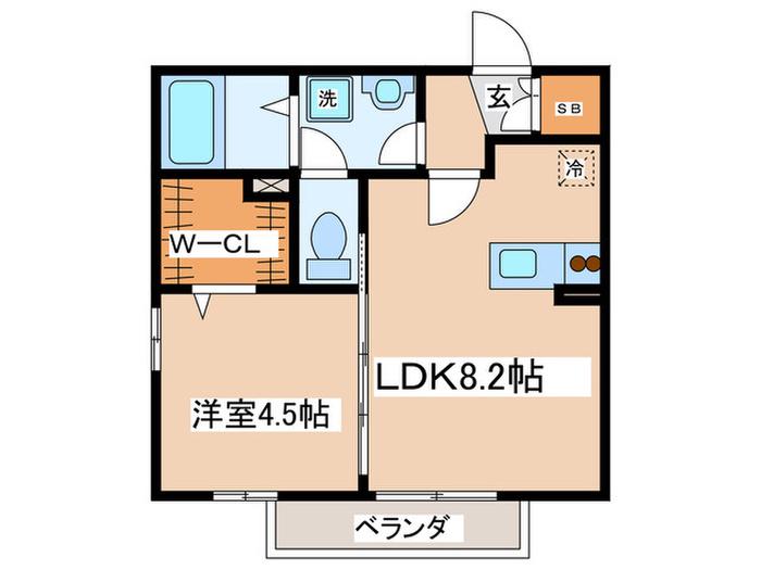 セル・アルモニ-(1LDK/2階)の間取り写真