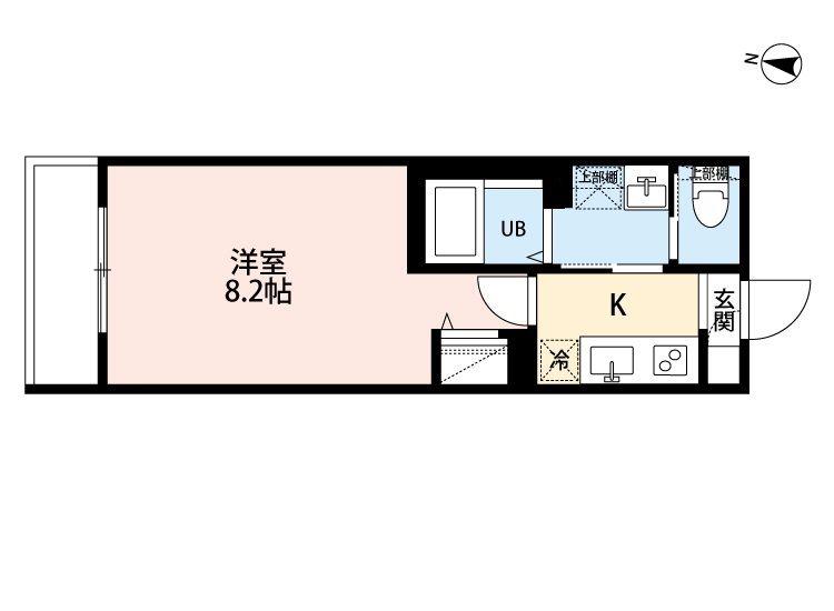 LANI MAISON 仙波町(1K/1階)の間取り写真