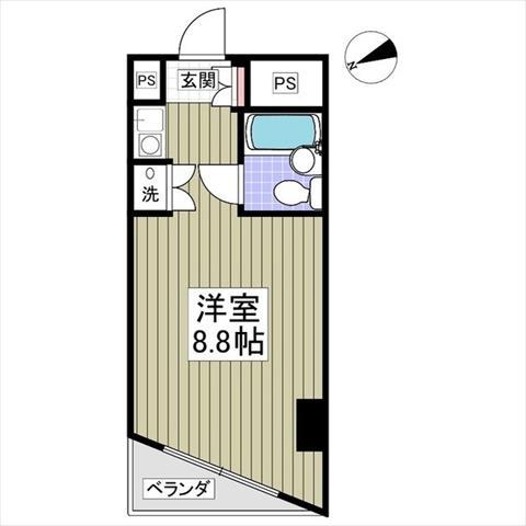 シーサイドコート金沢八景(ワンルーム/4階)の間取り写真