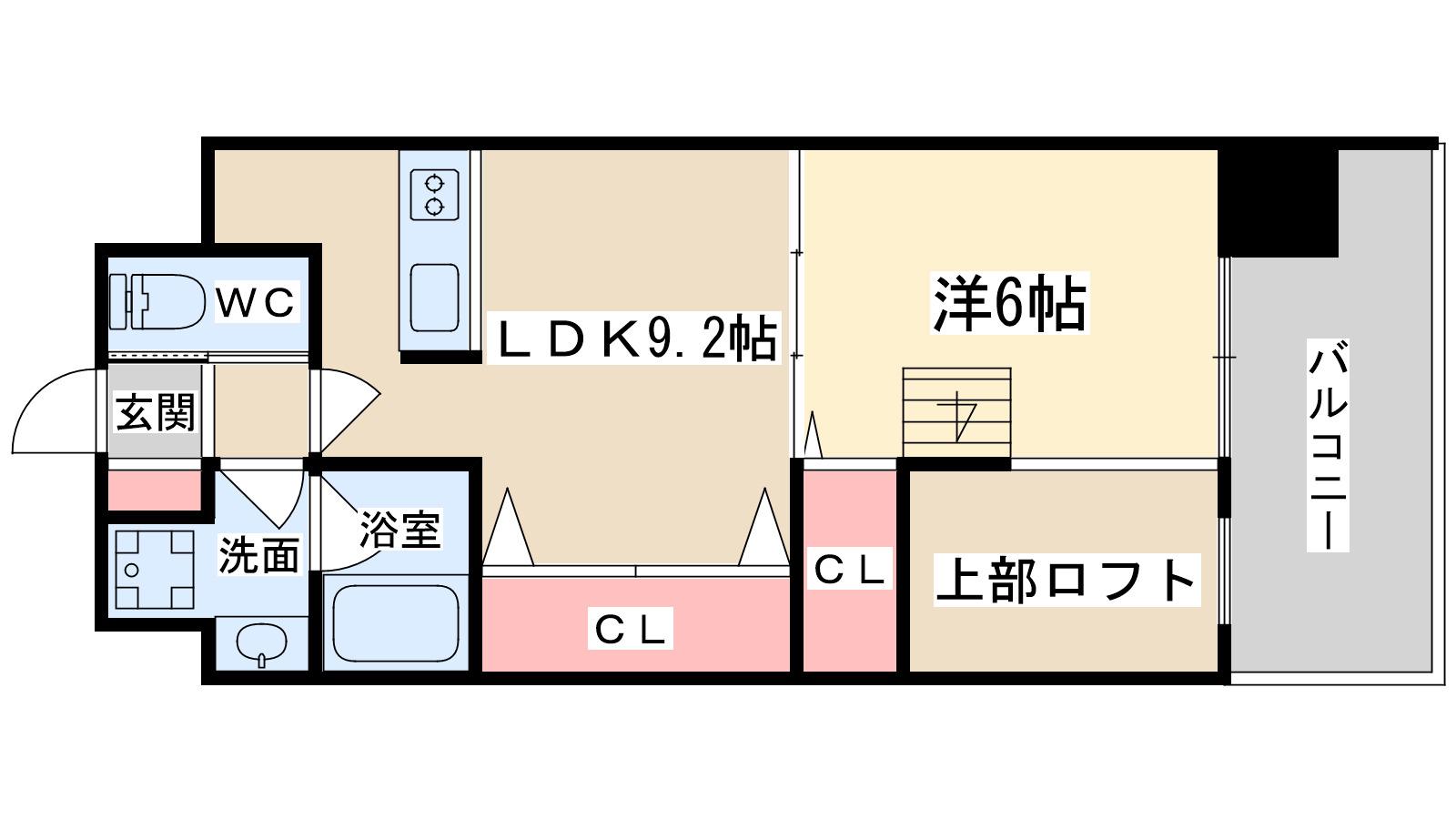 ノースヴィレッジ参番館(1DK/3階)の間取り写真