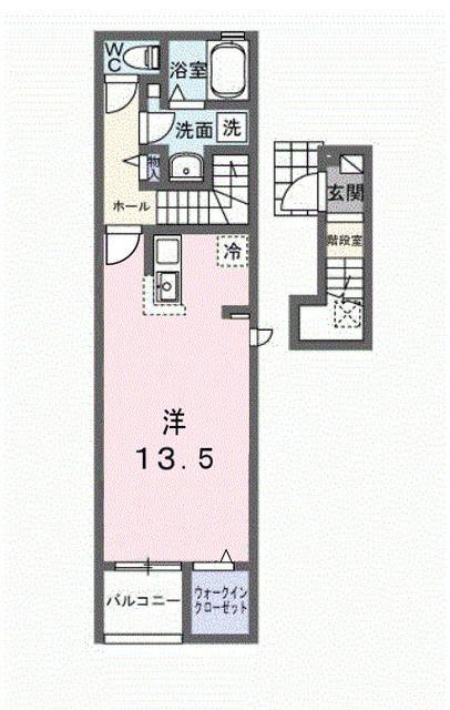 ＪＲ日豊本線 大分駅 バス乗車時間：8分 最寄りバス停で下車 徒歩3分 2階建 新築(ワンルーム/2階)の間取り写真