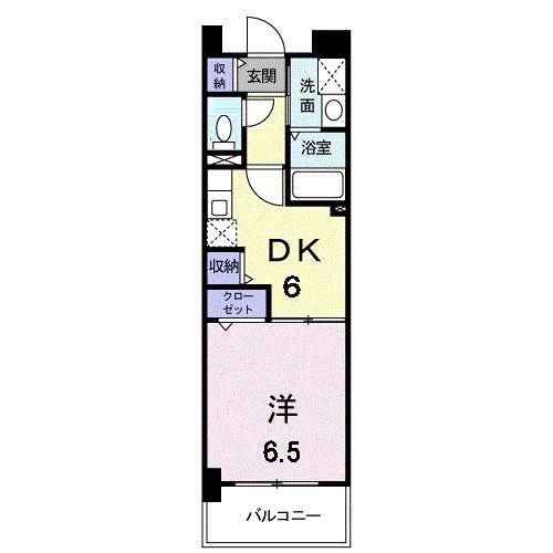 フレアルーチェ(1DK/4階)の間取り写真