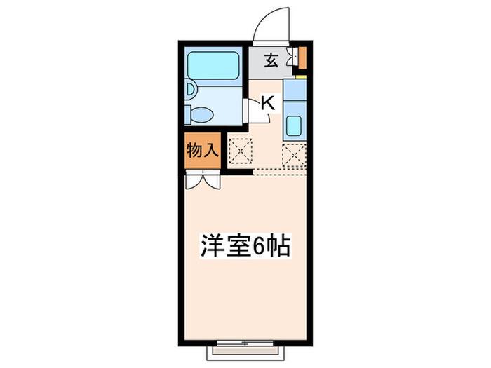 モンシャトー冨沢(1K/2階)の間取り写真