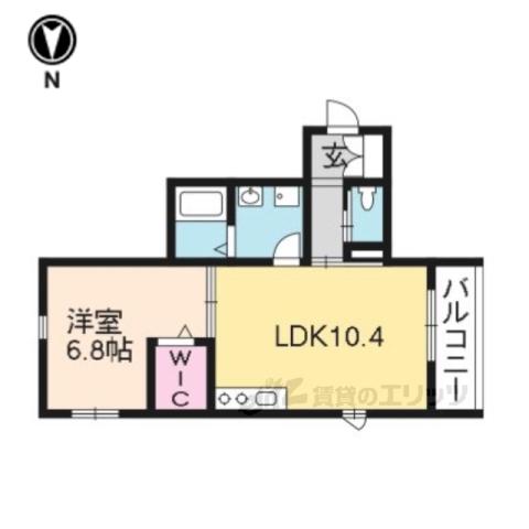 ヘーベルメゾンKATSURA(1LDK/2階)の間取り写真