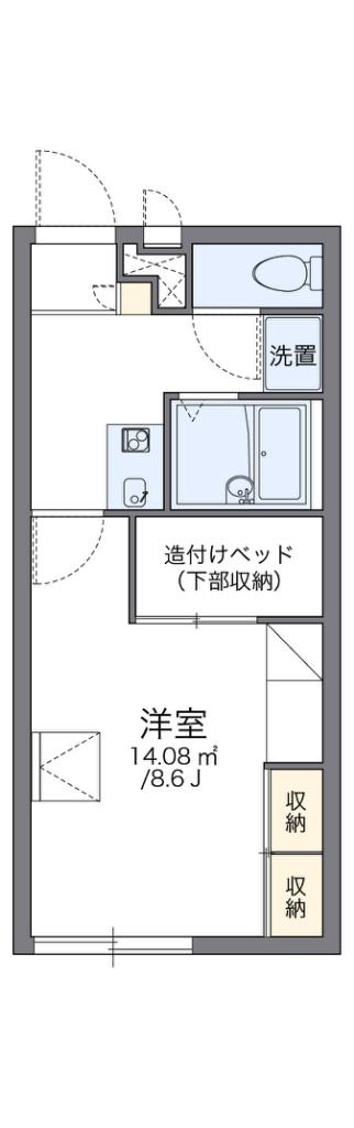 レオパレスグリーンエイジ貝塚(1K/2階)の間取り写真