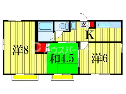 コーポ吉澤(3K/1階)の間取り写真