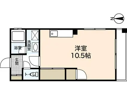JNホーム(ワンルーム/3階)の間取り写真