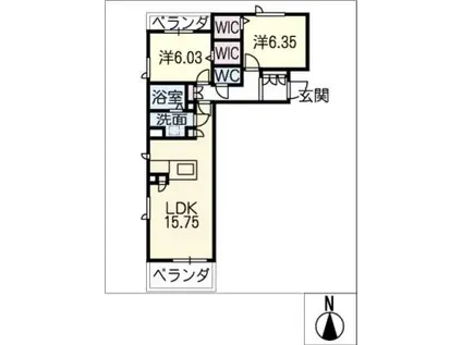 サニーコート竜城(2LDK/1階)の間取り写真
