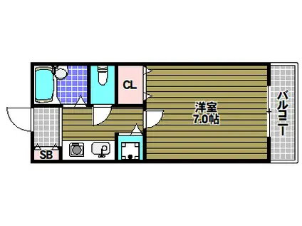 ひまわりコーポ(1K/1階)の間取り写真