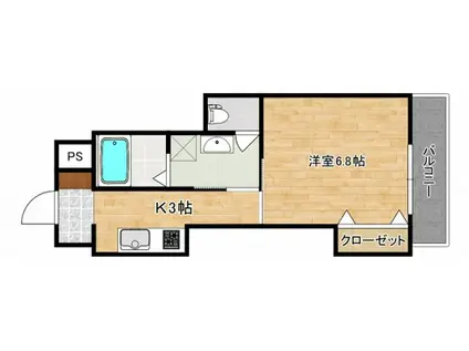 RIDERE光南(1K/2階)の間取り写真