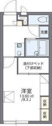 レオパレスグランドゥール(1K/1階)の間取り写真