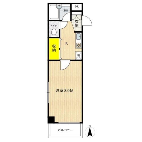 サン21(1K/4階)の間取り写真