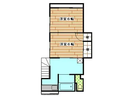 ヒルズMAYUMI(2K/2階)の間取り写真