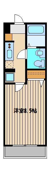 THE GRANDE REGALO春日町(1K/4階)の間取り写真