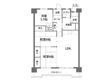 シティファミリー上流(3LDK/12階)の間取り写真