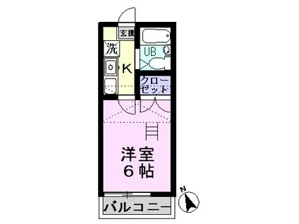 アネックス南流山7期(1K/2階)の間取り写真