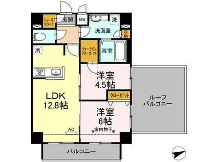 PLUM VILLAGE(2LDK/5階)の間取り写真