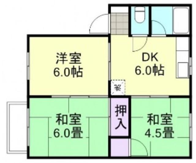 カーサ寿(3DK/2階)の間取り写真