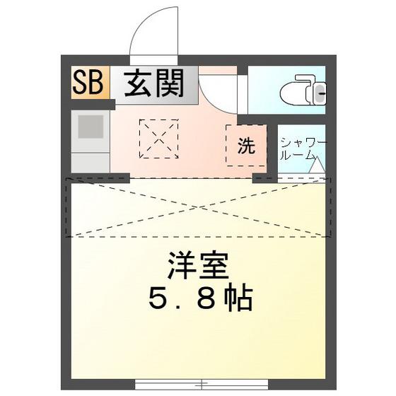 REAL BLOSSOMII(1K/2階)の間取り写真