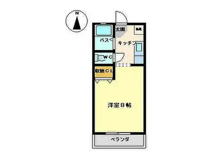 セントニコラスマンションズ(1K/1階)の間取り写真