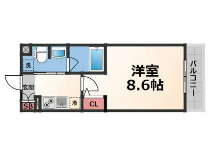 MSマンション長栄寺(1K/1階)の間取り写真