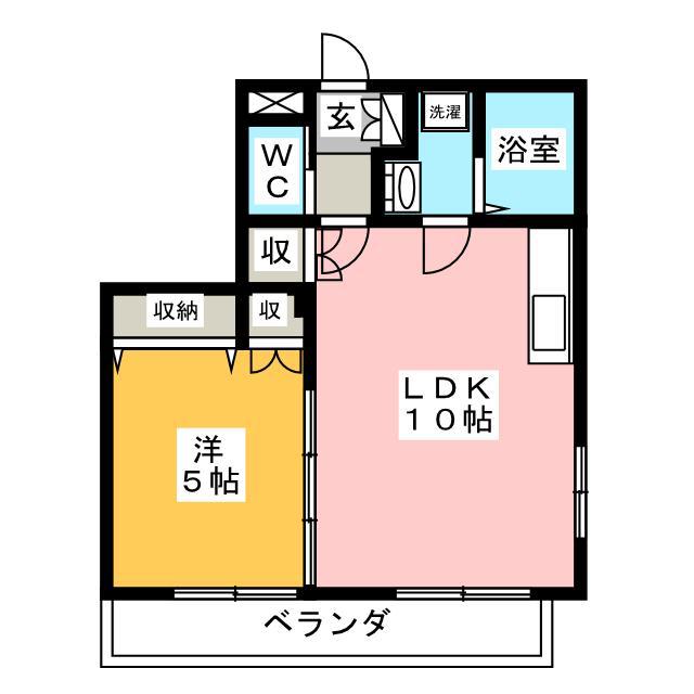 メゾン文理台(1LDK/1階)の間取り写真