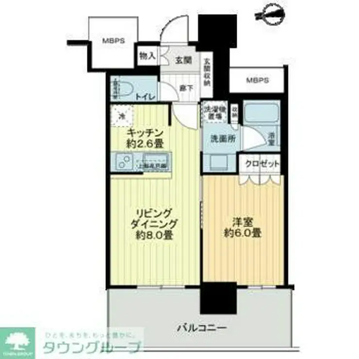 ライオンズタワー柏 6階階 間取り