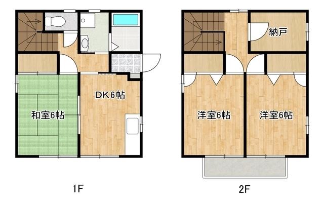 ベルコート泉(3DK/1階)の間取り写真