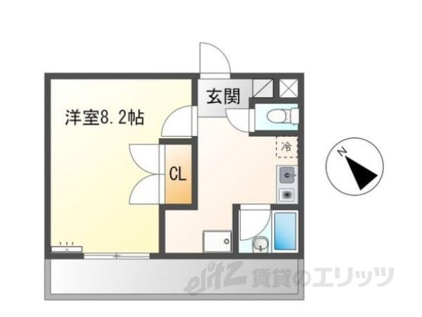 エスパシオ(1K/2階)の間取り写真