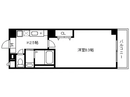 マジョール東山(1K/3階)の間取り写真
