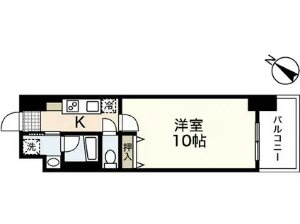 ウイング宝町セカンド(1K/15階)の間取り写真