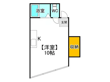 フレール津倉(ワンルーム/4階)の間取り写真