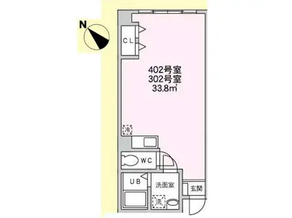 第28明智ビル(ワンルーム/4階)の間取り写真