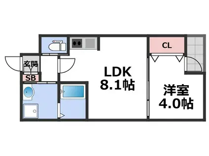 H-MAISON衣摺II(1LDK/2階)の間取り写真