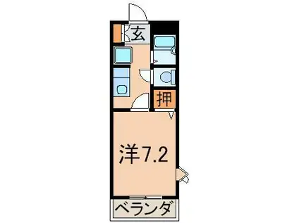 ピュア・メゾン・M(1K/4階)の間取り写真